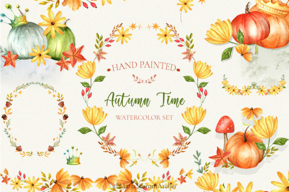 Autumn Time - Watercolor Set: Perfect for Fall Projects