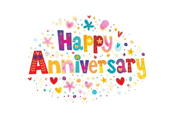 Celebrate Milestones with Happy Anniversary Typography