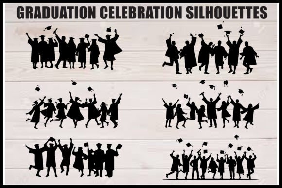 Celebrate Milestones with Joyful Graduation Group Silhouettes