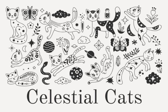Celestial Cats: Whimsical Design for the Modern Mystic