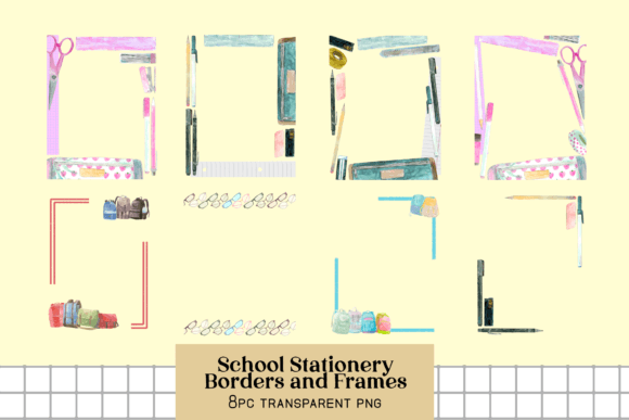 Charming School Stationery Borders and Frames for Educators