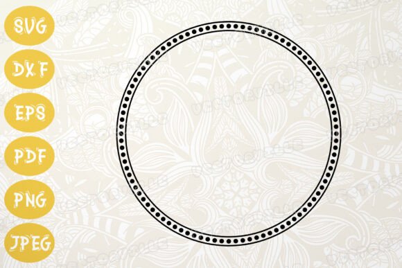Elegant Circle Border Dotted Frame SVG for Creative Projects
