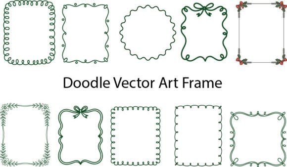 Hand-Drawn Doodle Vector Art Frames: Add Whimsy to Designs