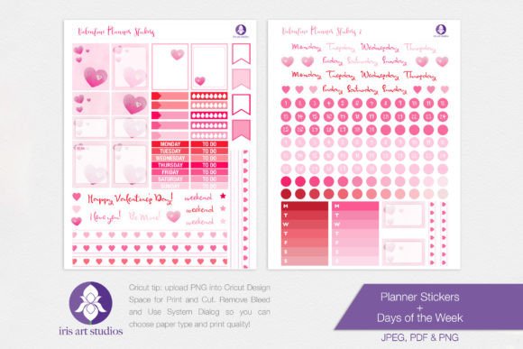 Hand-Drawn Hearts: A Guide to Printable Valentine Planner Stickers