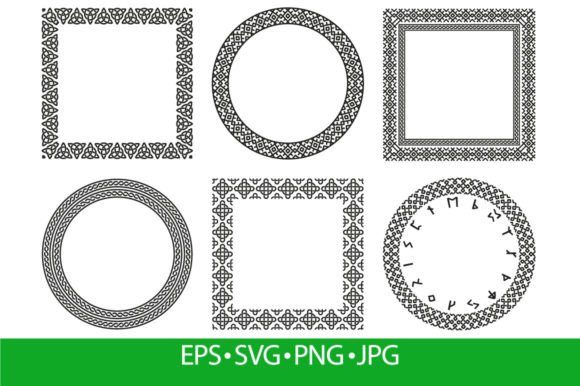 Nordic Rune Frames: Set of Scandinavian Design Assets