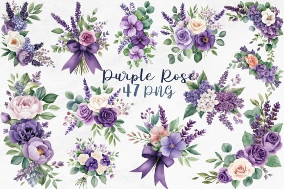 Purple Lavender Rose Floral Clipart PNG: A Designer's Guide