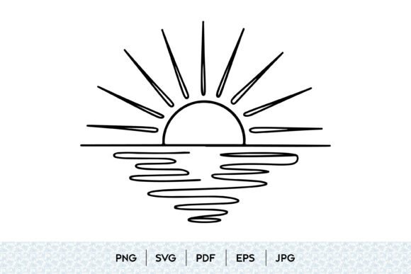 The Elegance of Simplicity: Minimalist Sunrise One Line SVG