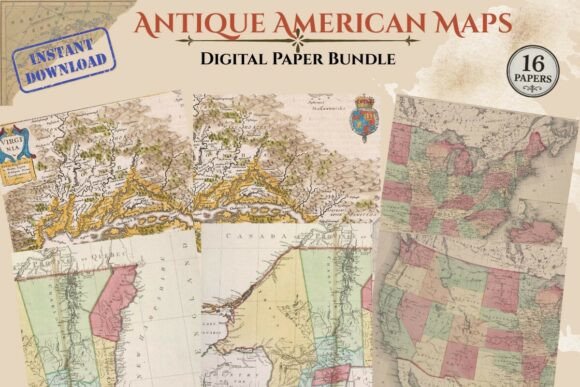 Timeless Design: The Antique Map Digital Paper Collection